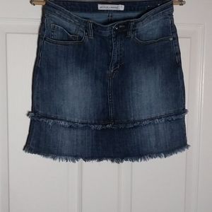 Melrose and Market Frayed Denim Skirt
